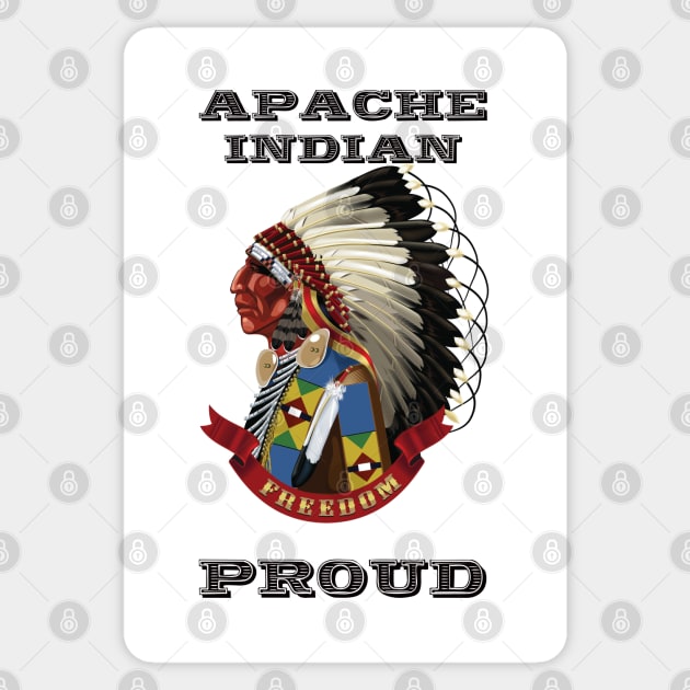 Apache Indian Proud Sticker by The Binay Tribal Products